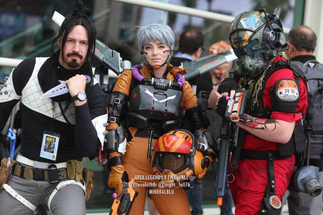 Titanfall and Apex Legends characters at San Diego Comic Con.