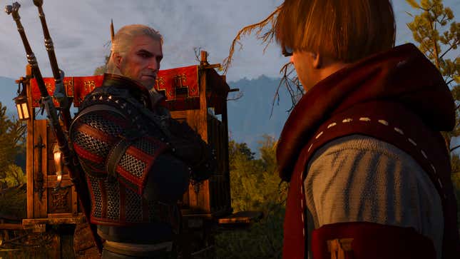 Geralt strikes a deal with a person in need.