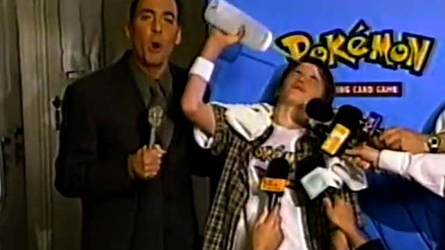 A screenshot from the 1999 Pokemon TCG Commercial