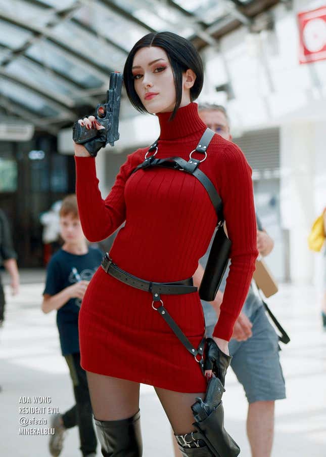 Ada Wong from the Resident Evil franchise cosplay.