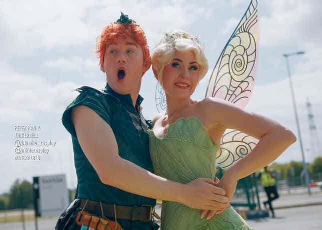 Peter Pan and Tinkerbell cosplay at Japan Expo 2023.