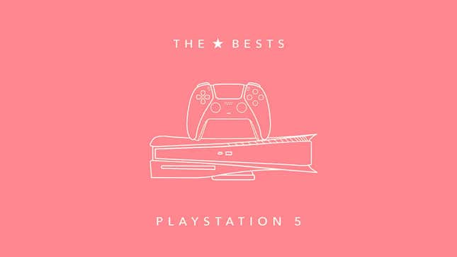 An illustration of a PlayStation 5, showing off the best PS5 games.